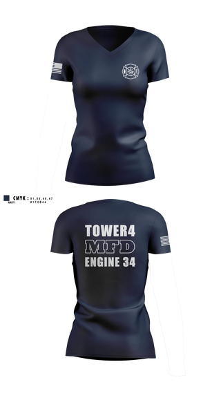 Womens Short Sleeve Vneck Shirt, Morristown Fire Department, Fire Department, Teamtime, Team time, sublimation, custom sports apparel, team uniforms, spirit wear, spiritwear, sports uniforms, custom shirts, team store, custom team store, fundraiser sports, apparel fundraiser
