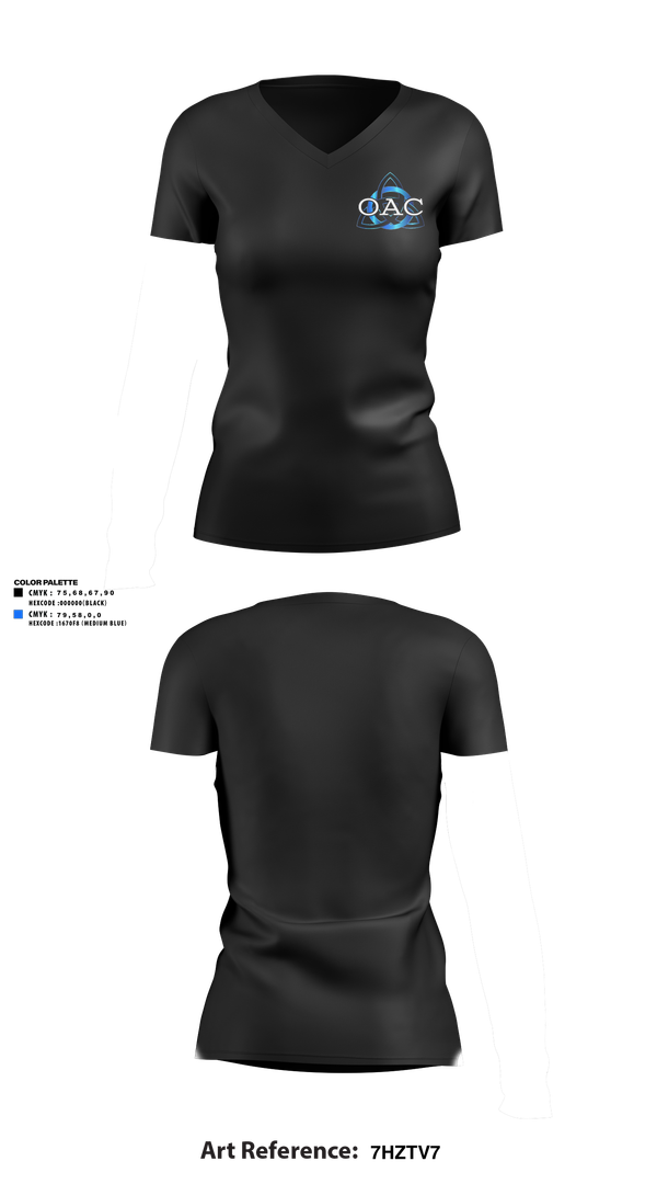 Womens Short Sleeve Vneck Shirt, OA Cheerleading, Cheer, Teamtime, Team time, sublimation, custom sports apparel, team uniforms, spirit wear, spiritwear, sports uniforms, custom shirts, team store, custom team store, fundraiser sports, apparel fundraiser