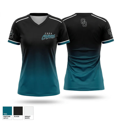 Copa Chaos Women's Short Sleeve V-neck Shirt - 1