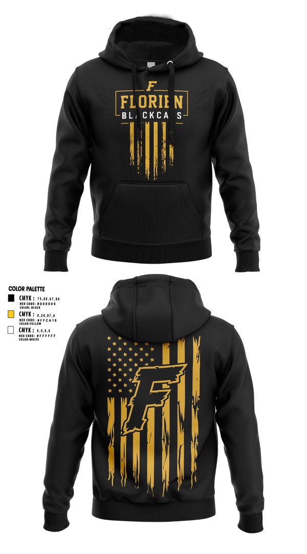 Hoodie, Florien Blackcats, Softball, Teamtime, Team time, sublimation, custom sports apparel, team uniforms, spirit wear, spiritwear, sports uniforms, custom shirts, team store, custom team store, fundraiser sports, apparel fundraiser