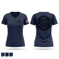 Milton Police Department Women's Short Sleeve V-neck Shirt - 1