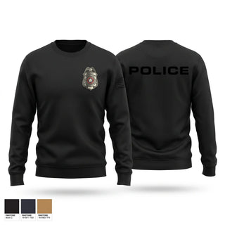 Crew Neck Sweatshirt, OU Police Department, Police, Teamtime, Team time, sublimation, custom sports apparel, team uniforms, spirit wear, spiritwear, sports uniforms, custom shirts, team store, custom team store, fundraiser sports, apparel fundraiser