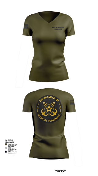 Womens Short Sleeve Vneck Shirt, DEPT OF MEDICAL READINESS, , Teamtime, Team time, sublimation, custom sports apparel, team uniforms, spirit wear, spiritwear, sports uniforms, custom shirts, team store, custom team store, fundraiser sports, apparel fundraiser