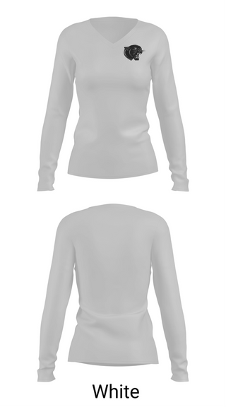 Womens Long Sleeve Vneck Shirt, Huntington Junior High School Basketball, Women's Basketball, Teamtime, Team time, sublimation, custom sports apparel, team uniforms, spirit wear, spiritwear, sports uniforms, custom shirts, team store, custom team store, fundraiser sports, apparel fundraiser