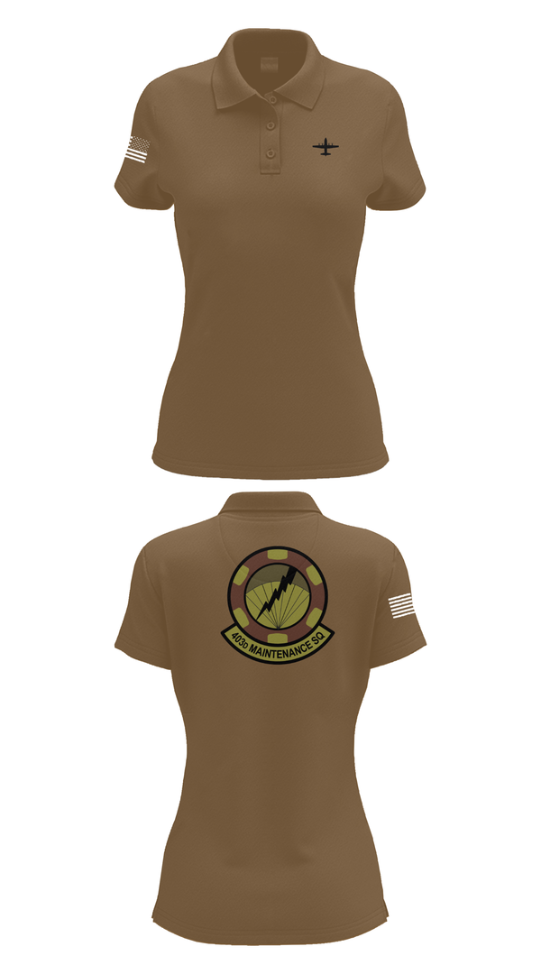 Womens Short Sleeve Performance Polo, 403 Maintenance Sqd, Air Force, Teamtime, Team time, sublimation, custom sports apparel, team uniforms, spirit wear, spiritwear, sports uniforms, custom shirts, team store, custom team store, fundraiser sports, apparel fundraiser