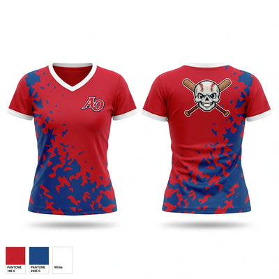 Amador Outlaws Women's Short Sleeve V-neck Shirt - 1