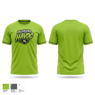 Short Sleeve Performance Shirt, Oklahoma Havoc, Baseball, Teamtime, Team time, sublimation, custom sports apparel, team uniforms, spirit wear, spiritwear, sports uniforms, custom shirts, team store, custom team store, fundraiser sports, apparel fundraiser