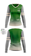 Dutch Fork Silver Foxes 30389436 Women's Long Sleeve V-neck Shirt - 3