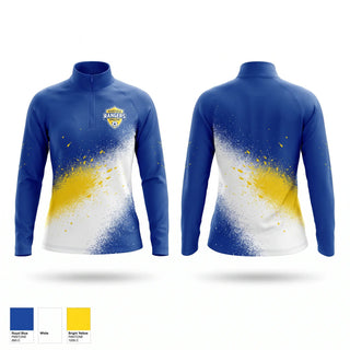Quarter Zip Jacket, Rangers United, Women's Soccer, Teamtime, Team time, sublimation, custom sports apparel, team uniforms, spirit wear, spiritwear, sports uniforms, custom shirts, team store, custom team store, fundraiser sports, apparel fundraiser