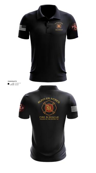 Short Sleeve Performance Polo, RUNYAN ACRES FIRE DEPARTMENT, , Teamtime, Team time, sublimation, custom sports apparel, team uniforms, spirit wear, spiritwear, sports uniforms, custom shirts, team store, custom team store, fundraiser sports, apparel fundraiser