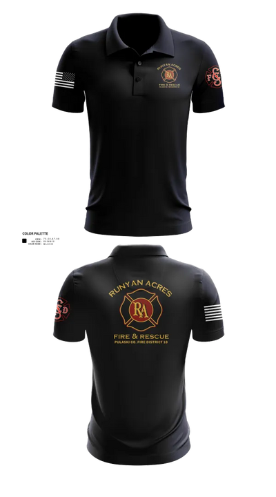 RUNYAN ACRES FIRE DEPARTMENT 34134469 Short Sleeve Performance Polo - 50