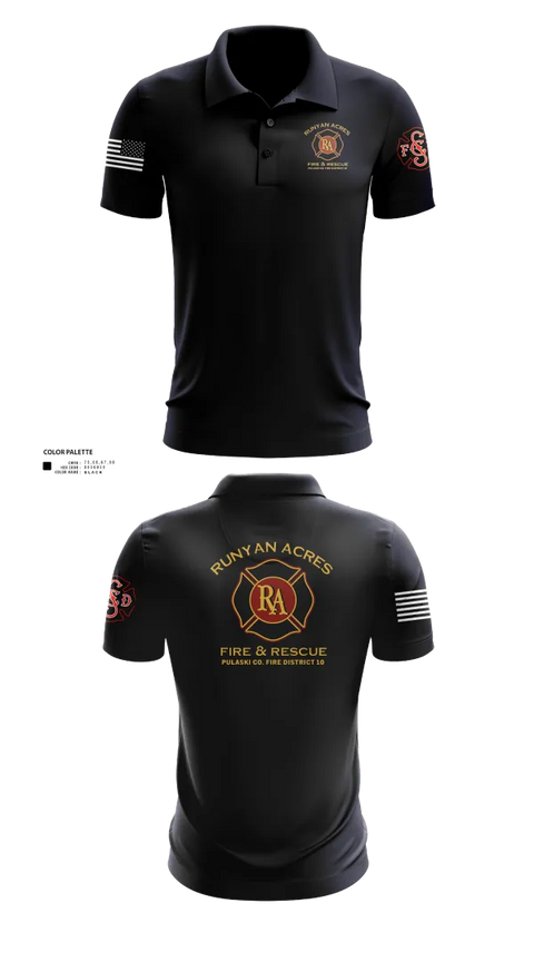Short Sleeve Performance Polo, RUNYAN ACRES FIRE DEPARTMENT, , Teamtime, Team time, sublimation, custom sports apparel, team uniforms, spirit wear, spiritwear, sports uniforms, custom shirts, team store, custom team store, fundraiser sports, apparel fundraiser