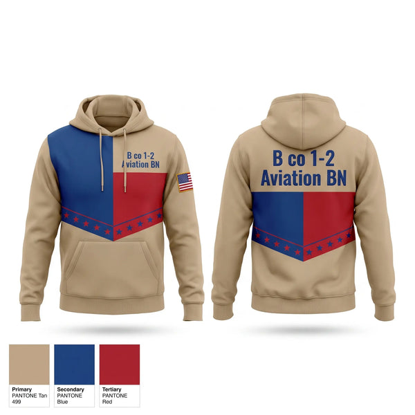 Hoodie, B co 12 Aviation BN, Army, Teamtime, Team time, sublimation, custom sports apparel, team uniforms, spirit wear, spiritwear, sports uniforms, custom shirts, team store, custom team store, fundraiser sports, apparel fundraiser