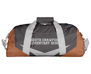 Duffle Bag, South Crawford Elementary School, Spirit Store, Teamtime, Team time, sublimation, custom sports apparel, team uniforms, spirit wear, spiritwear, sports uniforms, custom shirts, team store, custom team store, fundraiser sports, apparel fundraiser