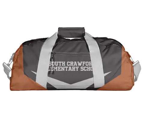 Duffle Bag, South Crawford Elementary School, Spirit Store, Teamtime, Team time, sublimation, custom sports apparel, team uniforms, spirit wear, spiritwear, sports uniforms, custom shirts, team store, custom team store, fundraiser sports, apparel fundraiser