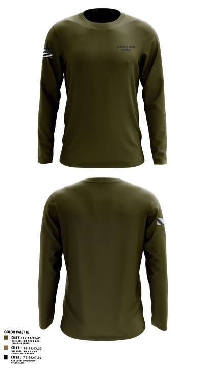 A BTRY 1-163D FA Reg 50980538 Long Sleeve Performance Shirt 1