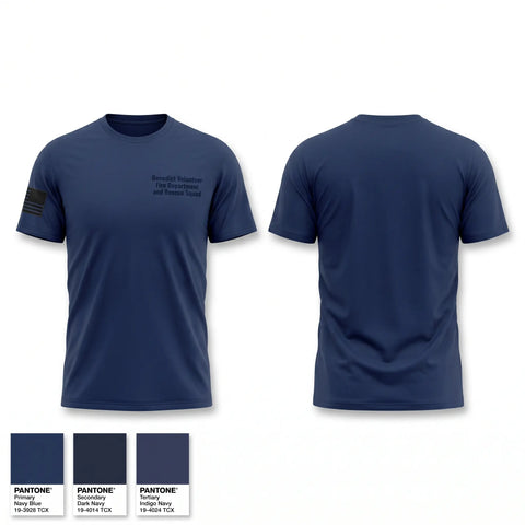 Old School Cotton Feel Shirt, Benedict Volunteer Fire Department and Rescue Squad, Fire Department, Teamtime, Team time, sublimation, custom sports apparel, team uniforms, spirit wear, spiritwear, sports uniforms, custom shirts, team store, custom team store, fundraiser sports, apparel fundraiser