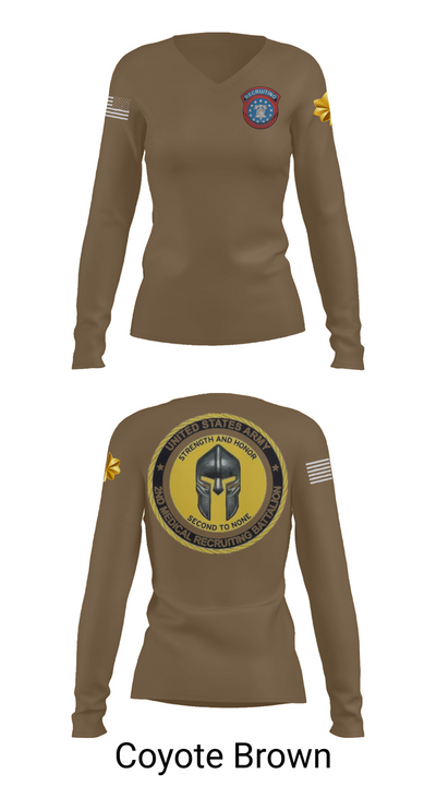 USAREC 88985751 Women's Long Sleeve V-neck Shirt - 17