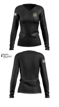 Illinois Army National Guard 20889015 Women's Long Sleeve V-neck Shirt - 1