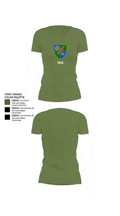75th 74408618 Women's Short Sleeve V-neck Shirt - 44