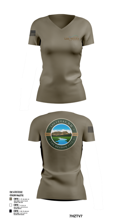 Las Vegas 59240109 Women's Short Sleeve V-neck Shirt - 3