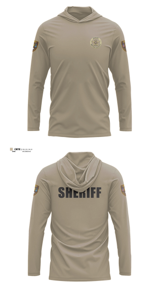 Long Sleeve hooded sunshirt, Bryan County Sheriff’s Office, Police, Teamtime, Team time, sublimation, custom sports apparel, team uniforms, spirit wear, spiritwear, sports uniforms, custom shirts, team store, custom team store, fundraiser sports, apparel fundraiser