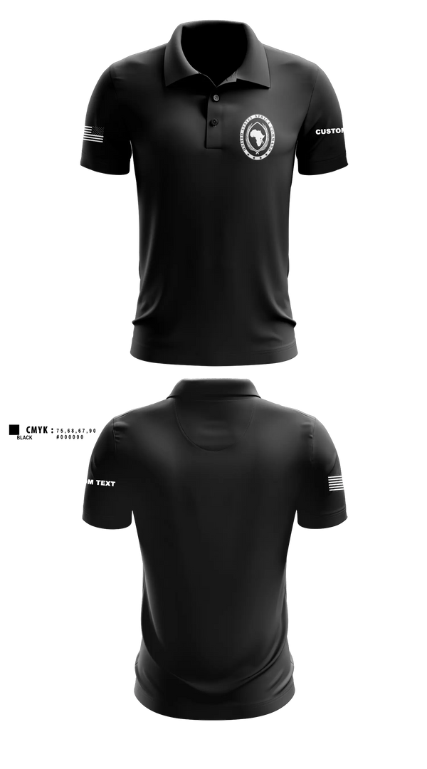 Long Sleeve Performance Polo, USAFRICOM, Army, Teamtime, Team time, sublimation, custom sports apparel, team uniforms, spirit wear, spiritwear, sports uniforms, custom shirts, team store, custom team store, fundraiser sports, apparel fundraiser