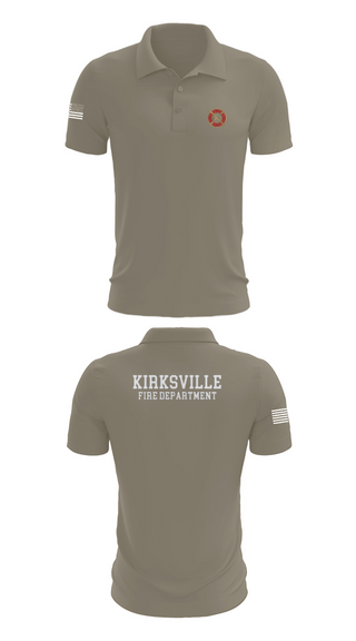 Short Sleeve Performance Polo, Kirksville Volunteer Fire Department, Fire Department, Teamtime, Team time, sublimation, custom sports apparel, team uniforms, spirit wear, spiritwear, sports uniforms, custom shirts, team store, custom team store, fundraiser sports, apparel fundraiser