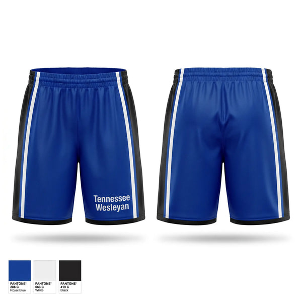 Mens Reversible Basketball Shorts, Tennessee Wesleyan, Women's Basketball, Teamtime, Team time, sublimation, custom sports apparel, team uniforms, spirit wear, spiritwear, sports uniforms, custom shirts, team store, custom team store, fundraiser sports, apparel fundraiser