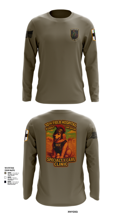 SCC 10th Field Hospital 86139824 Long Sleeve Performance Shirt 103