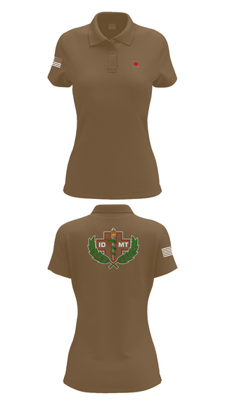 Womens Short Sleeve Performance Polo, IDMTs, Air Force, Teamtime, Team time, sublimation, custom sports apparel, team uniforms, spirit wear, spiritwear, sports uniforms, custom shirts, team store, custom team store, fundraiser sports, apparel fundraiser