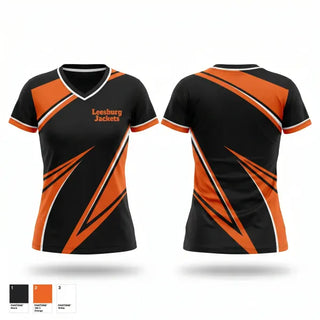 Womens Short Sleeve Vneck Shirt, Leesburg Jackets, Cheer, Teamtime, Team time, sublimation, custom sports apparel, team uniforms, spirit wear, spiritwear, sports uniforms, custom shirts, team store, custom team store, fundraiser sports, apparel fundraiser