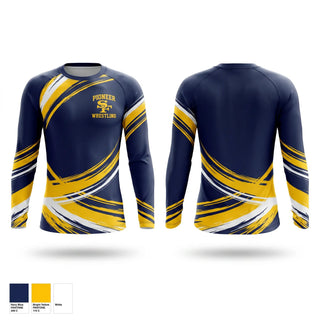 Long Sleeve Performance Shirt, Pioneers, Wrestling, Teamtime, Team time, sublimation, custom sports apparel, team uniforms, spirit wear, spiritwear, sports uniforms, custom shirts, team store, custom team store, fundraiser sports, apparel fundraiser
