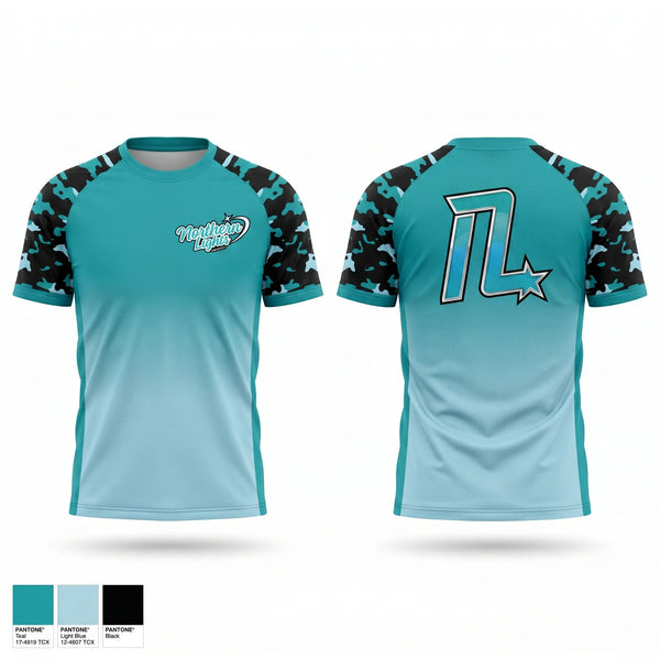 Soft Poly Tee Cotton Like Feel, NL Amherst, Cheer, Teamtime, Team time, sublimation, custom sports apparel, team uniforms, spirit wear, spiritwear, sports uniforms, custom shirts, team store, custom team store, fundraiser sports, apparel fundraiser
