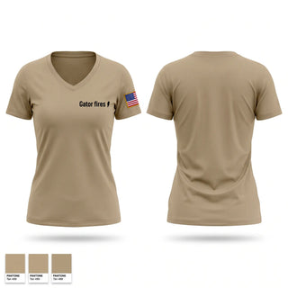 Womens Short Sleeve Vneck Shirt, Gator fires, Army, Teamtime, Team time, sublimation, custom sports apparel, team uniforms, spirit wear, spiritwear, sports uniforms, custom shirts, team store, custom team store, fundraiser sports, apparel fundraiser