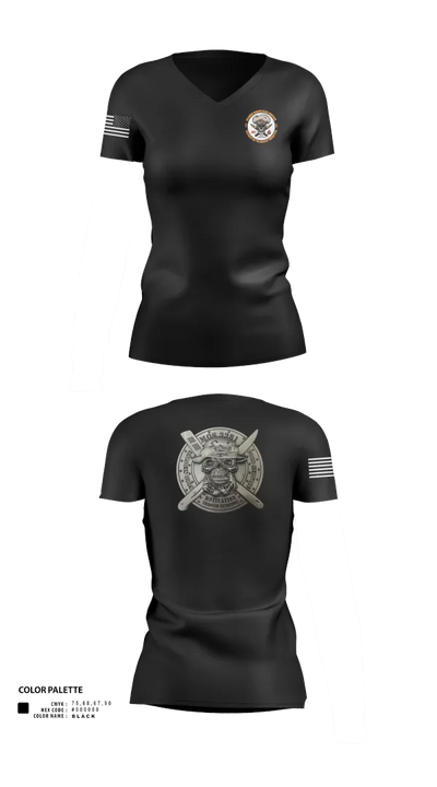 Marine wing support squadron 273 21344026 Women's Short Sleeve V-neck Shirt - 20