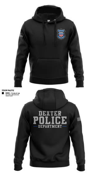 Hoodie, Dexter Police Department, Police, Teamtime, Team time, sublimation, custom sports apparel, team uniforms, spirit wear, spiritwear, sports uniforms, custom shirts, team store, custom team store, fundraiser sports, apparel fundraiser