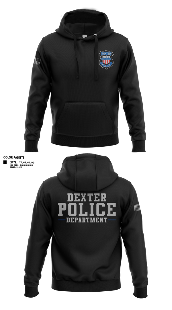Hoodie, Dexter Police Department, Police, Teamtime, Team time, sublimation, custom sports apparel, team uniforms, spirit wear, spiritwear, sports uniforms, custom shirts, team store, custom team store, fundraiser sports, apparel fundraiser