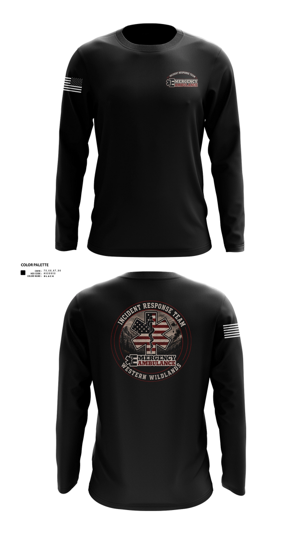 Long Sleeve Performance Shirt, Emergency Ambulance Service, EMS/EMT, Teamtime, Team time, sublimation, custom sports apparel, team uniforms, spirit wear, spiritwear, sports uniforms, custom shirts, team store, custom team store, fundraiser sports, apparel fundraiser