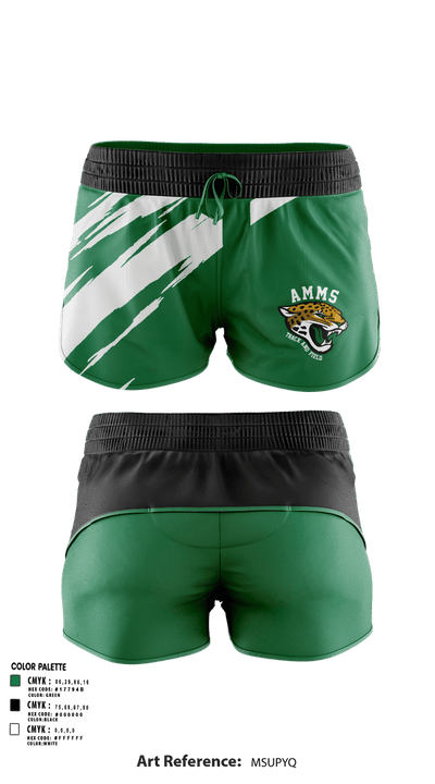 Alexandria Middle Magnet School Track & Field 53774200 Track Shorts - 27