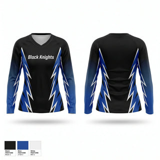 Womens Long Sleeve Vneck Shirt, Black Knights, Men's Volleyball, Teamtime, Team time, sublimation, custom sports apparel, team uniforms, spirit wear, spiritwear, sports uniforms, custom shirts, team store, custom team store, fundraiser sports, apparel fundraiser