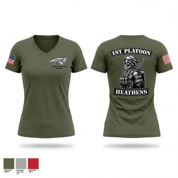 Womens Short Sleeve Vneck Shirt, 514th MP CO, Army, Teamtime, Team time, sublimation, custom sports apparel, team uniforms, spirit wear, spiritwear, sports uniforms, custom shirts, team store, custom team store, fundraiser sports, apparel fundraiser