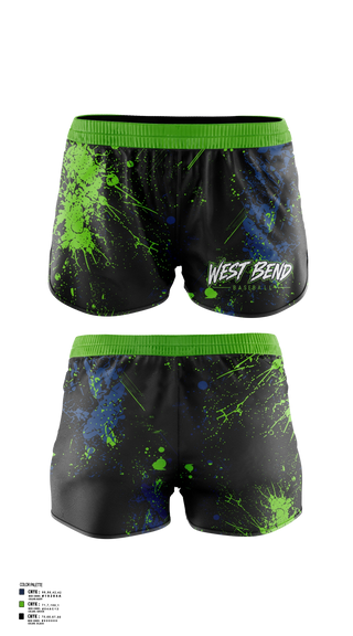 Womens Shorts, West bend bulldogs, Baseball, Teamtime, Team time, sublimation, custom sports apparel, team uniforms, spirit wear, spiritwear, sports uniforms, custom shirts, team store, custom team store, fundraiser sports, apparel fundraiser