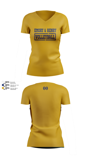Womens Short Sleeve Vneck Shirt, Emory & Henry Volleyball, Women's Volleyball, Teamtime, Team time, sublimation, custom sports apparel, team uniforms, spirit wear, spiritwear, sports uniforms, custom shirts, team store, custom team store, fundraiser sports, apparel fundraiser