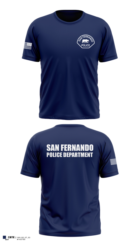 Old School Cotton Feel Shirt, San Fernando Police Department, Police, Teamtime, Team time, sublimation, custom sports apparel, team uniforms, spirit wear, spiritwear, sports uniforms, custom shirts, team store, custom team store, fundraiser sports, apparel fundraiser