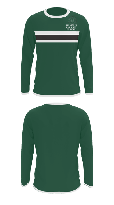 Marshfield High School Ice Hockey 65415198 Long Sleeve Performance Shirt - 23