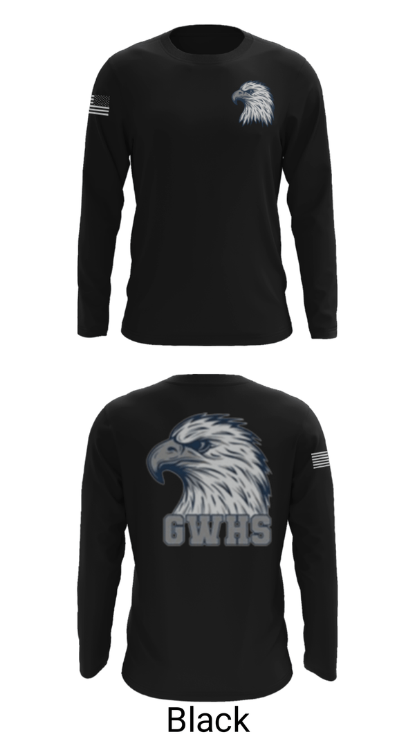 Long Sleeve Performance Shirt, George Washington High School Basketball, Men's Basketball, Teamtime, Team time, sublimation, custom sports apparel, team uniforms, spirit wear, spiritwear, sports uniforms, custom shirts, team store, custom team store, fundraiser sports, apparel fundraiser