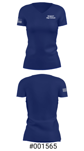 Women's Short Sleeve Vneck Shirt, Newport High School, Spirit Store, Teamtime, Team time, sublimation, custom sports apparel, team uniforms, spirit wear, spiritwear, sports uniforms, custom shirts, team store, custom team store, fundraiser sports, apparel fundraiser