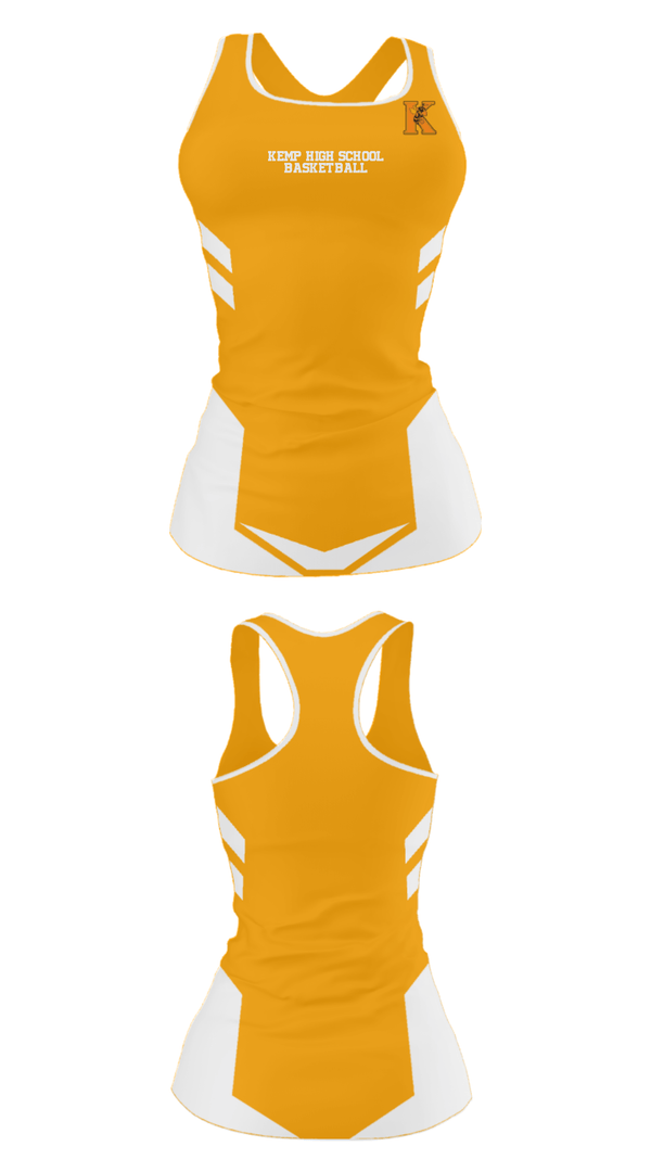 Tank Top, Kemp High School Basketball, Women's Basketball, Teamtime, Team time, sublimation, custom sports apparel, team uniforms, spirit wear, spiritwear, sports uniforms, custom shirts, team store, custom team store, fundraiser sports, apparel fundraiser