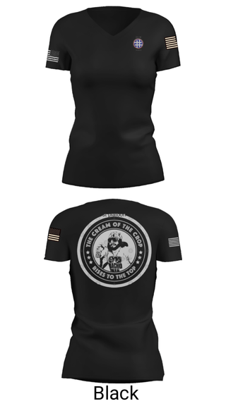 Women's Short Sleeve Vneck Shirt, 263rd QM, Army, Teamtime, Team time, sublimation, custom sports apparel, team uniforms, spirit wear, spiritwear, sports uniforms, custom shirts, team store, custom team store, fundraiser sports, apparel fundraiser